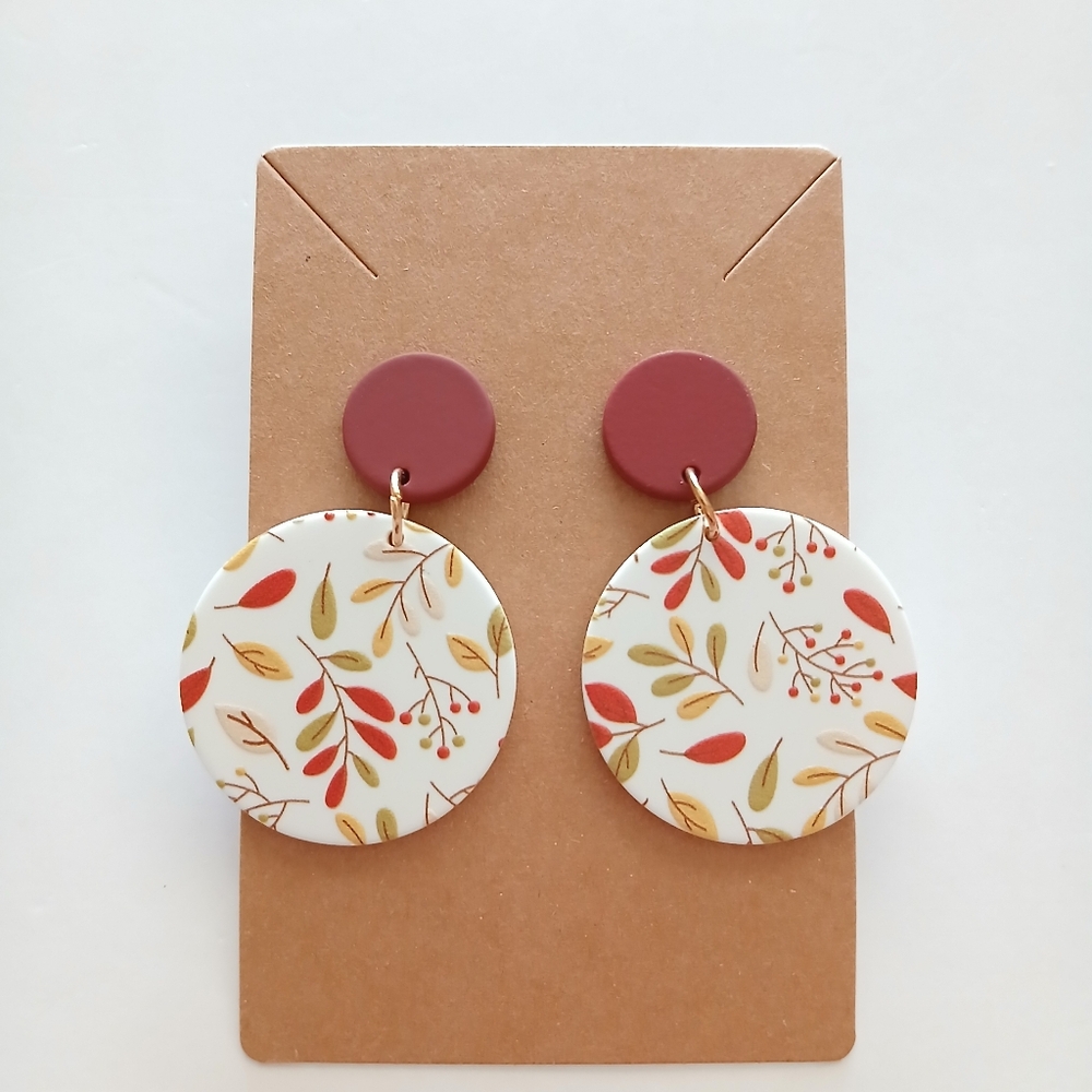 Fashion Jewelry Red and White Earrings